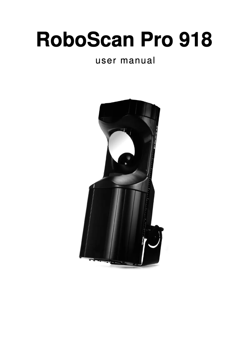 Page n°1 - Manuel utilisateur Martin RoboScan Pro 918