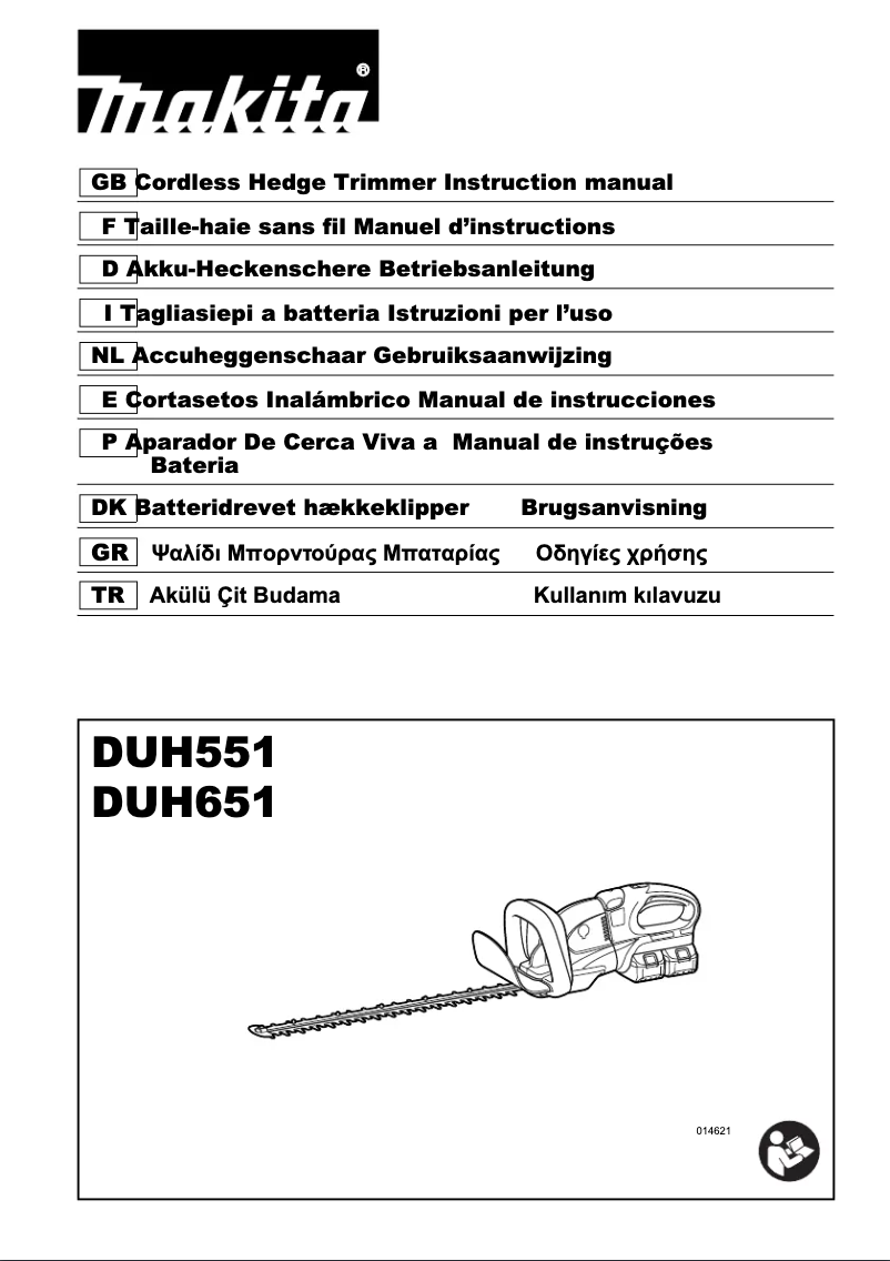 Image de la première page du manuel de l'appareil DUH551Z