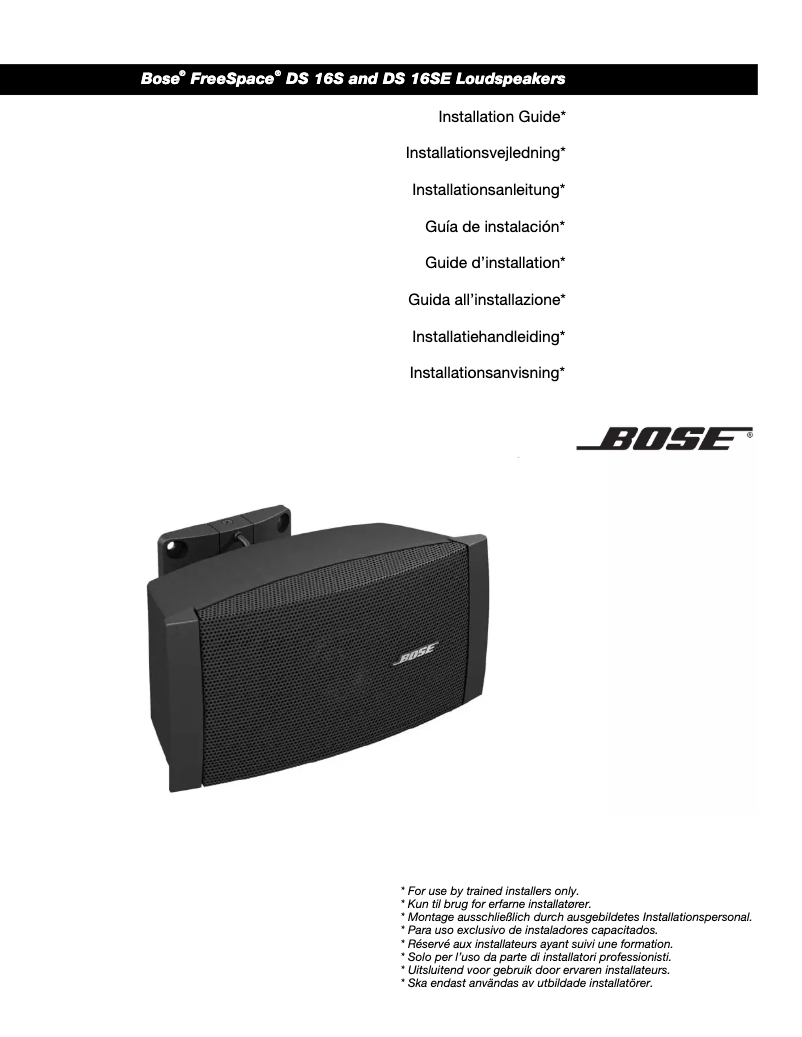 Page 1 de la notice Manuel utilisateur Bose FreeSpace DS 16S