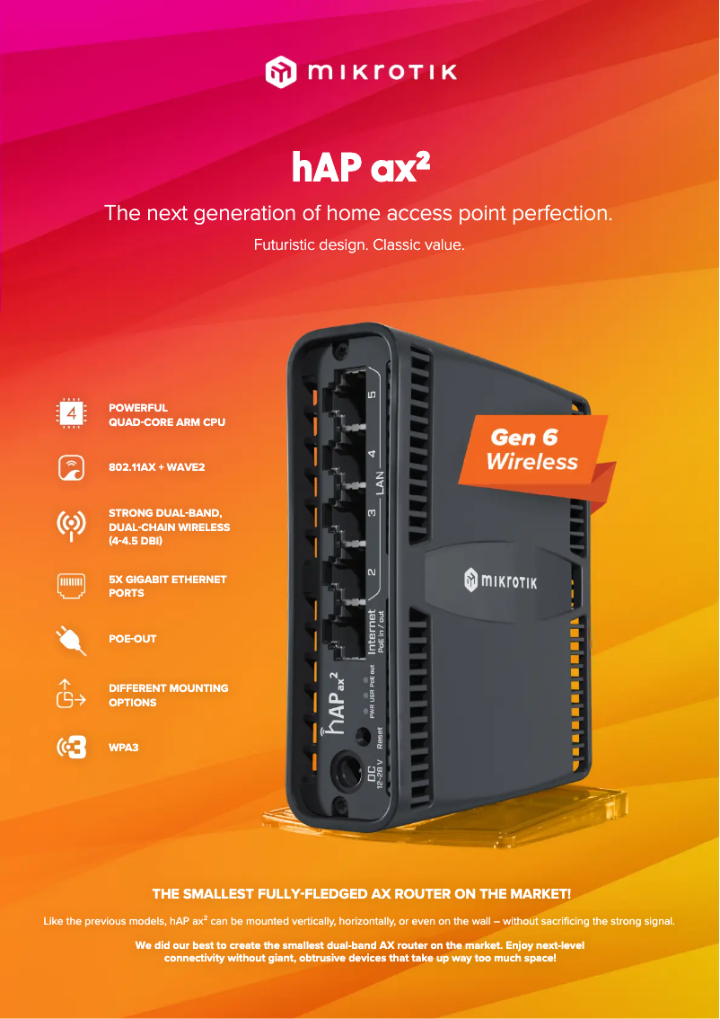 Page n°1 - Brochure Mikrotik hAP ax²