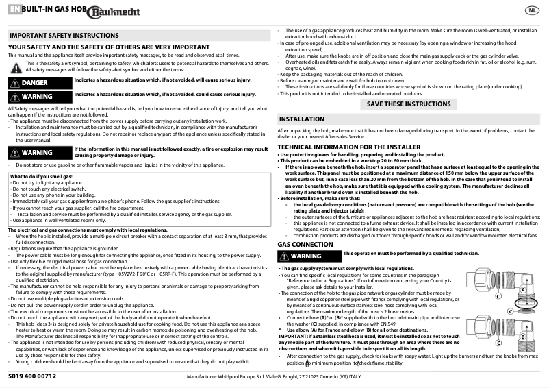 Image de la première page du manuel de l'appareil TGW 6465