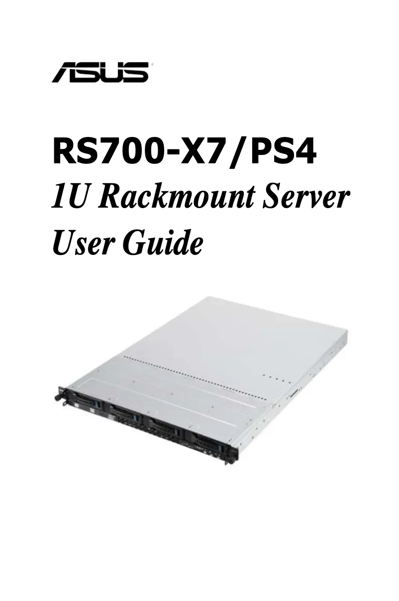 Page 1 de la notice Manuel utilisateur Asus RS700-X7/PS4