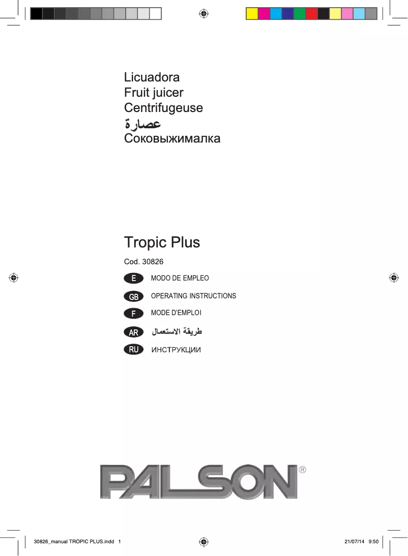 Image de la première page du manuel de l'appareil Tropic Plus