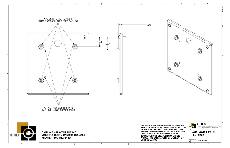 Página 1 del manual Manual de usuario Chief FSB4226B