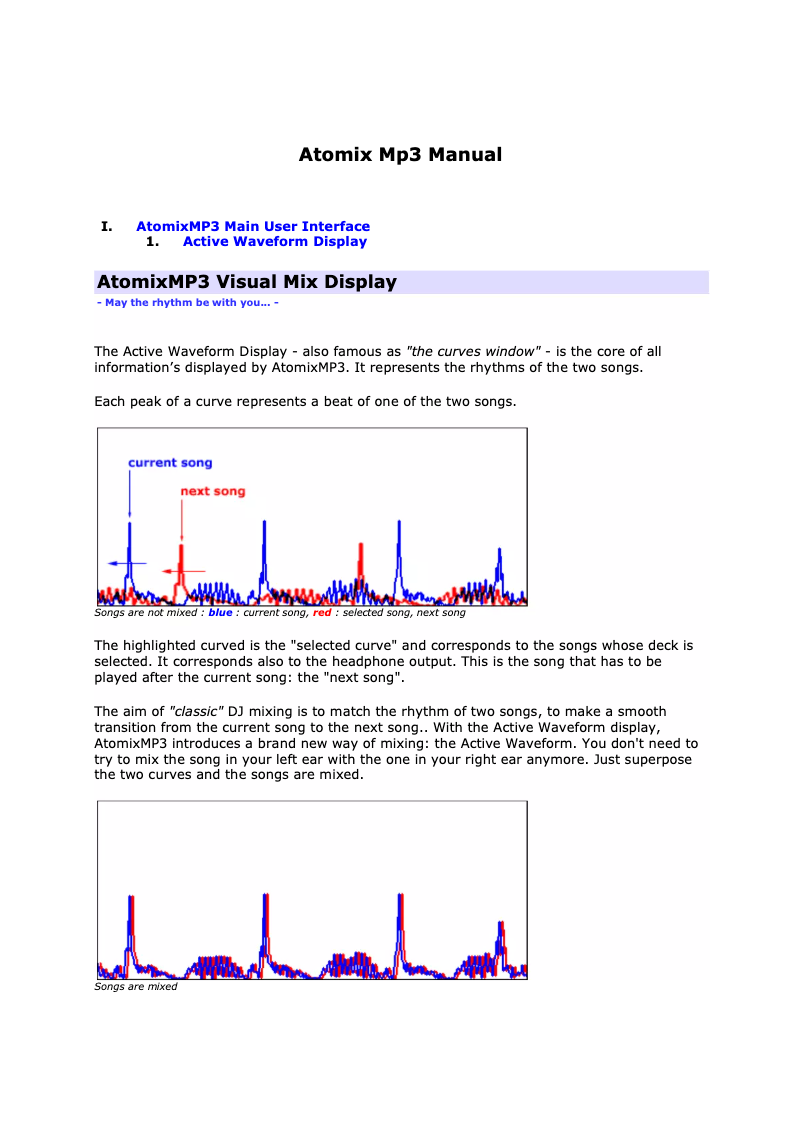 Page 1 de la notice Manuel utilisateur Atomix MP3