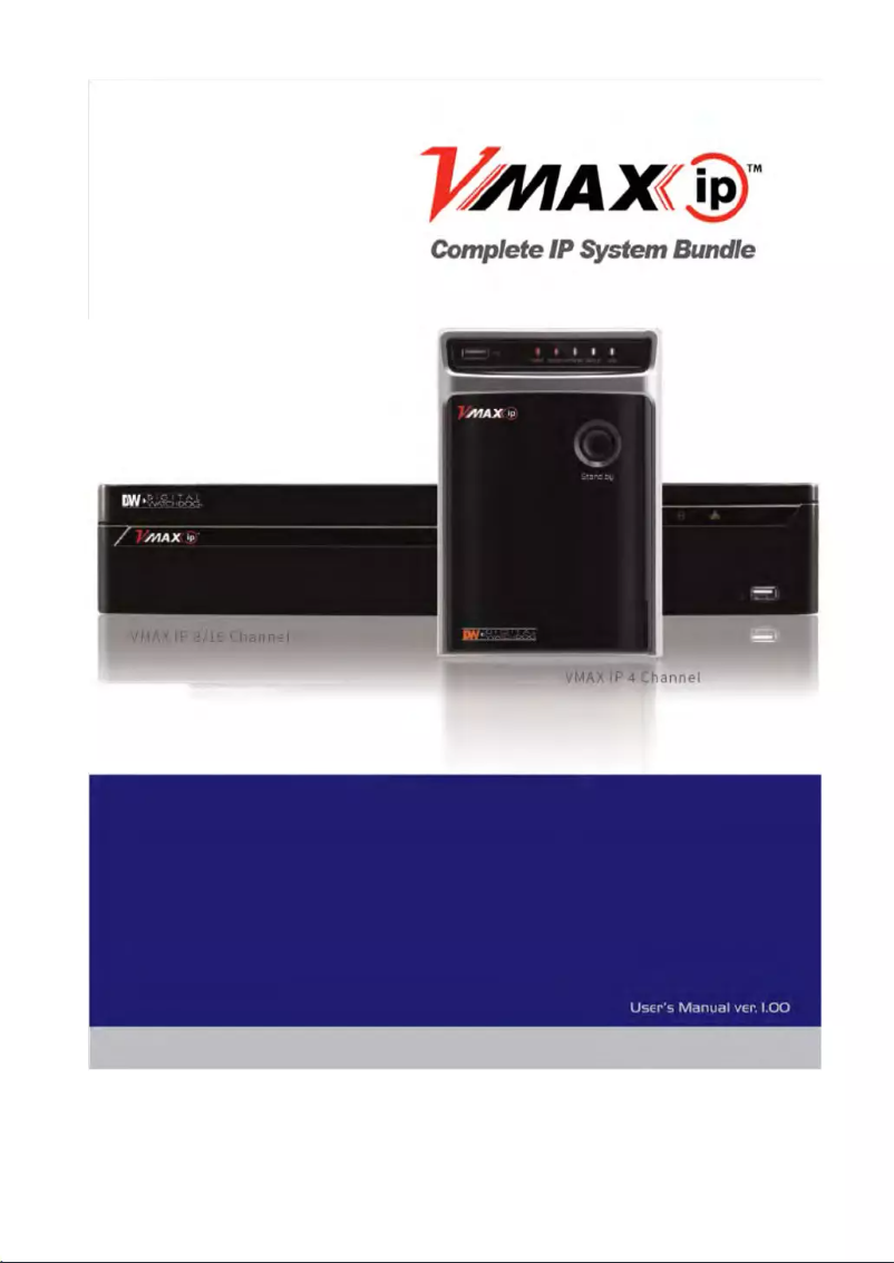 Page 1 de la notice Manuel utilisateur Digital Watchdog VMAX IP DW-VIP83T