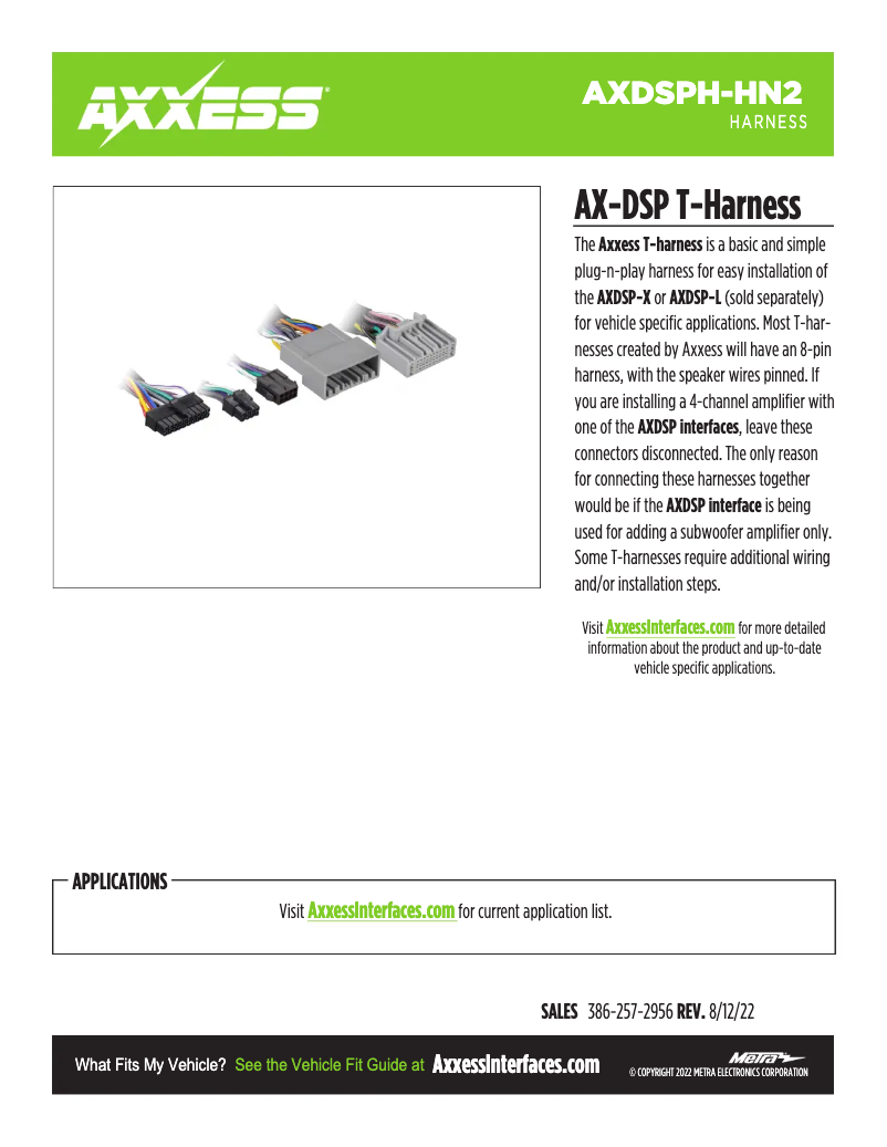 Página 1 del manual Ficha técnica AXESS AXDSPH-HN2