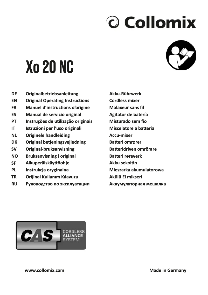 Image de la première page du manuel de l'appareil Xo 20 NC