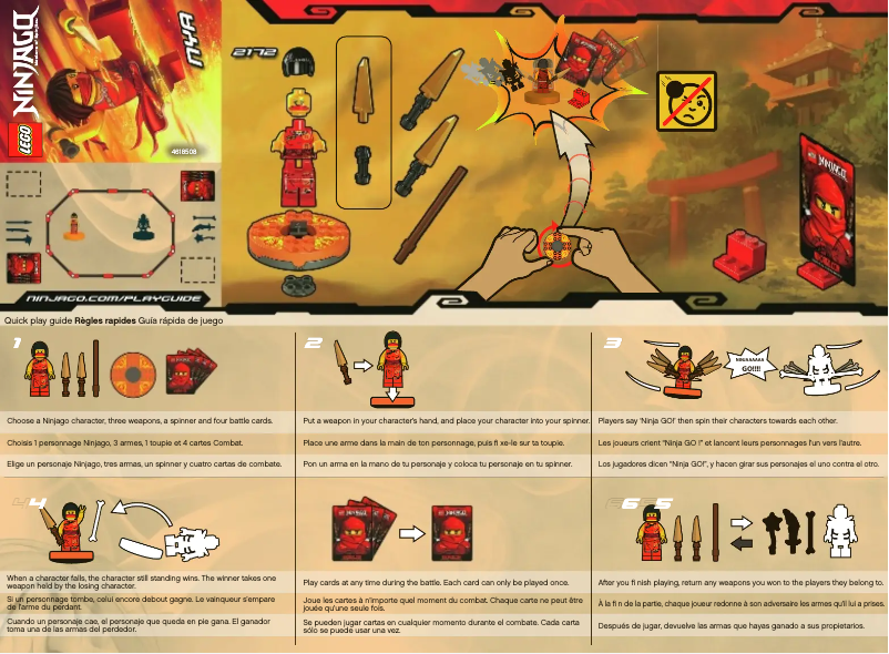 Page 1 de la notice Manuel utilisateur Lego NINJAGO 2172
