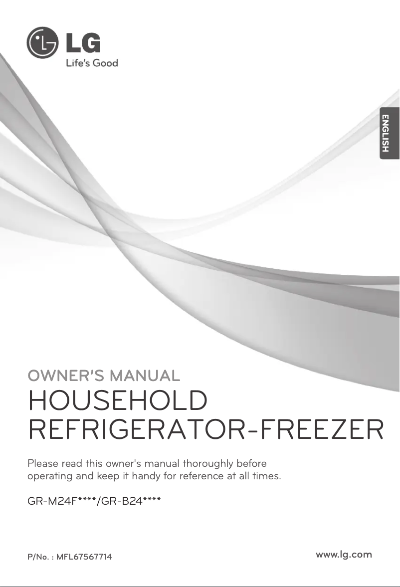 Page 1 de la notice Manuel utilisateur LG GR-B24FWAHL