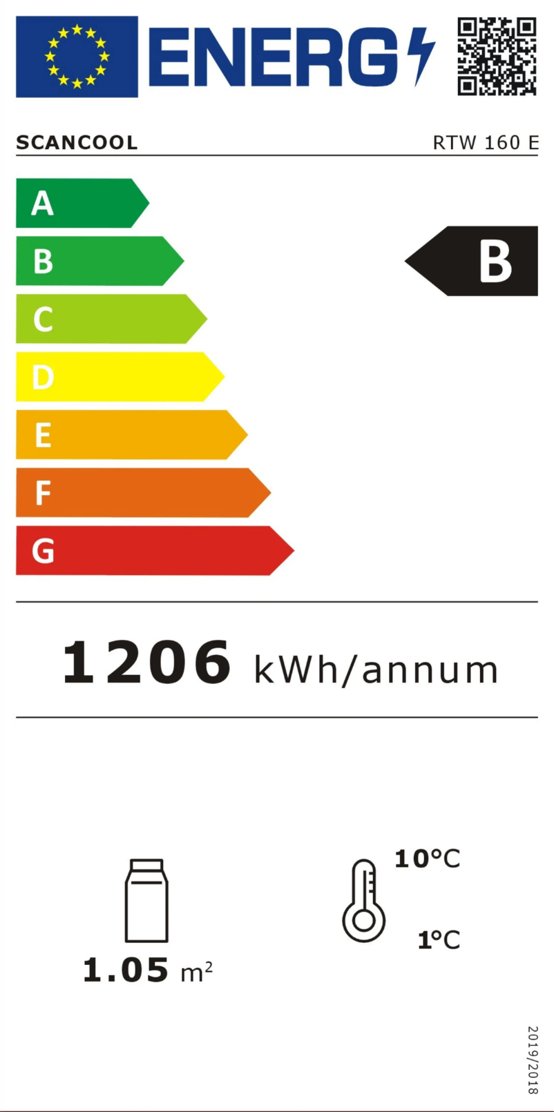 Page n°1 - Label énergétique Scandomestic RTW 160 E