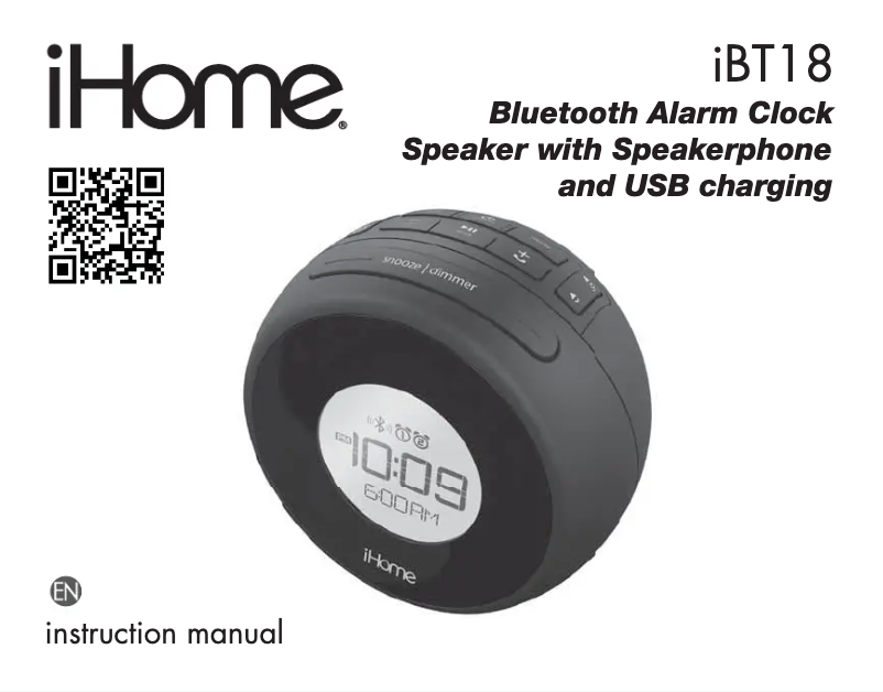 Página 1 del manual Manual de usuario iHome iBT18