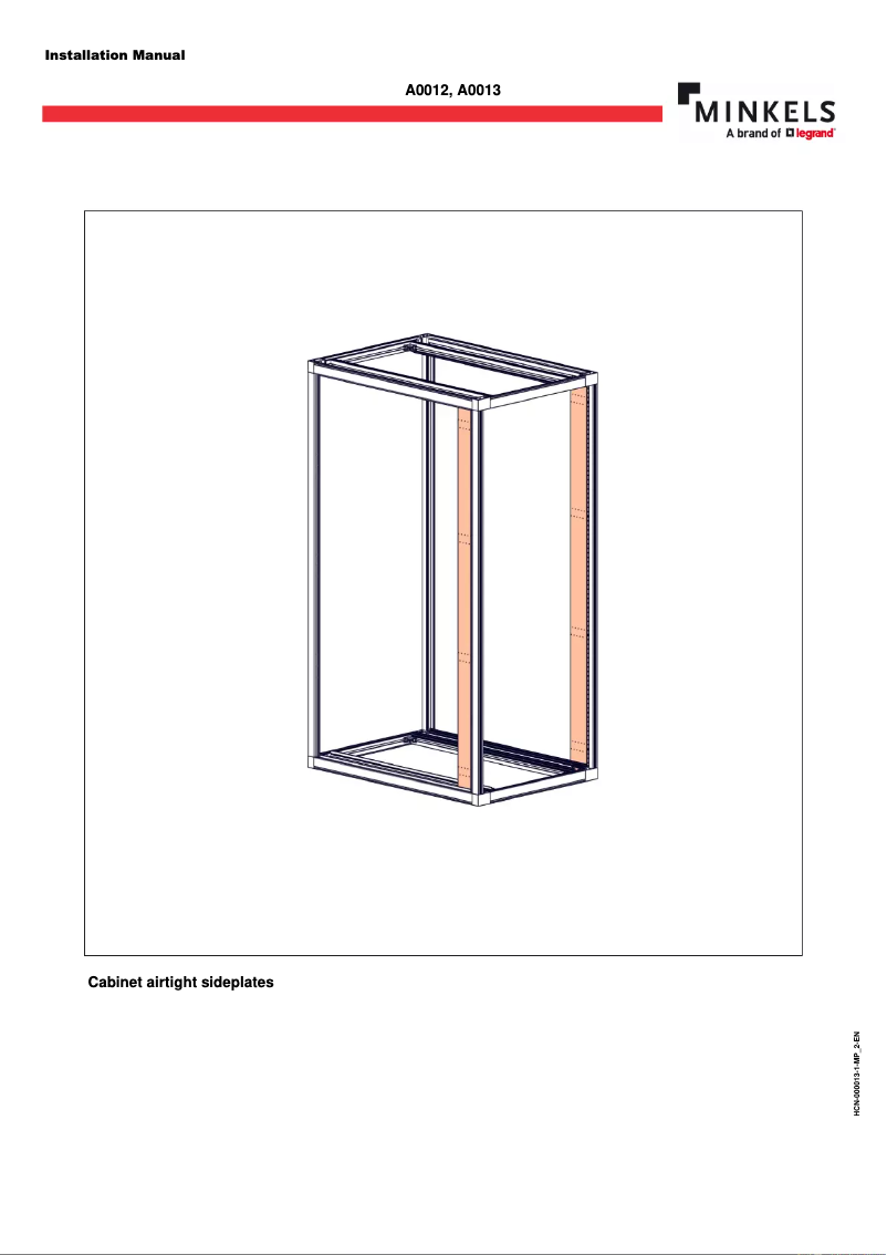 Page 1 de la notice Manuel utilisateur Minkels A0012-000052-400-1