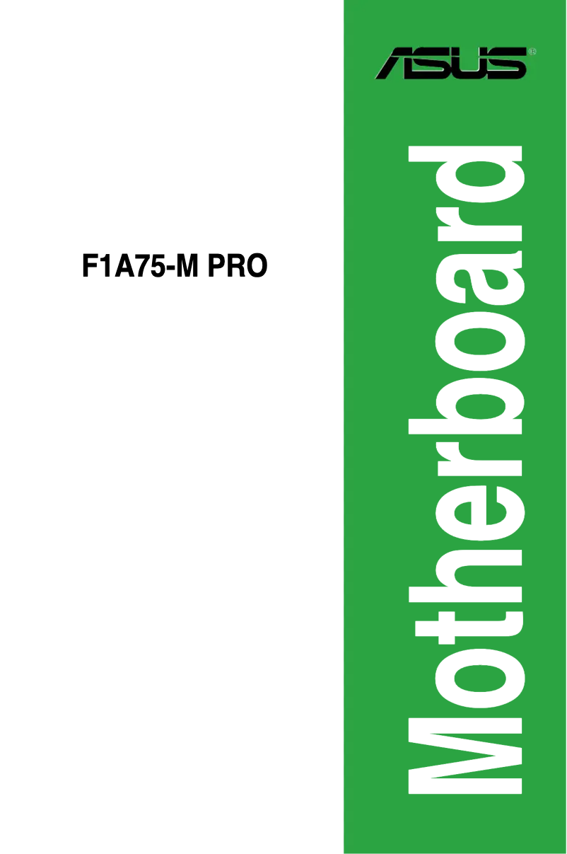 Page 1 de la notice Manuel utilisateur Asus F1A75-M PRO