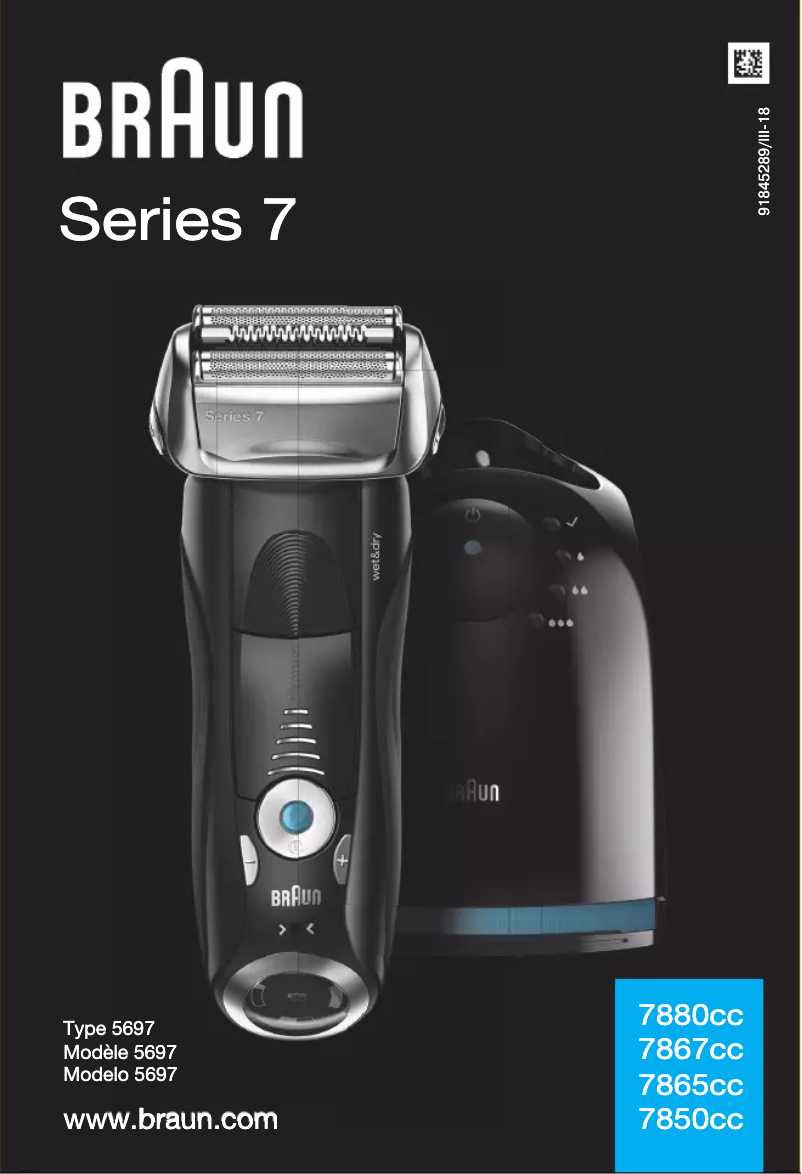 Page 1 de la notice Manuel utilisateur Braun Series 7 7867cc