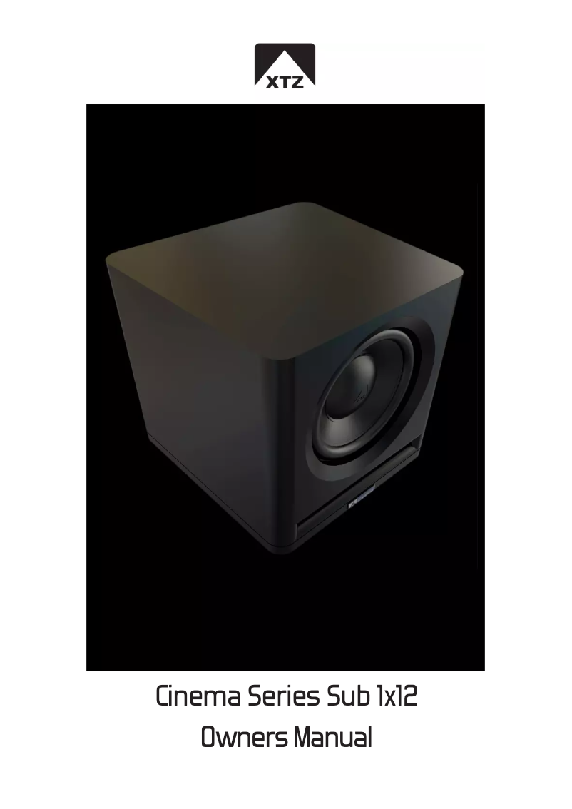 Page 1 de la notice Manuel utilisateur XTZ SUB 1x12