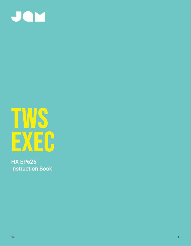 Page 1 de la notice Manuel utilisateur Jam TWS EXEC HX-EP625