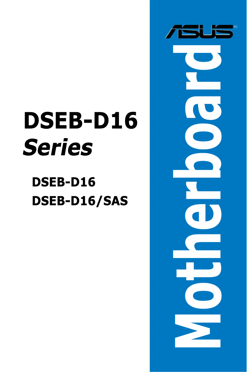 Page 1 de la notice Manuel utilisateur Asus DSBF-D16/SAS