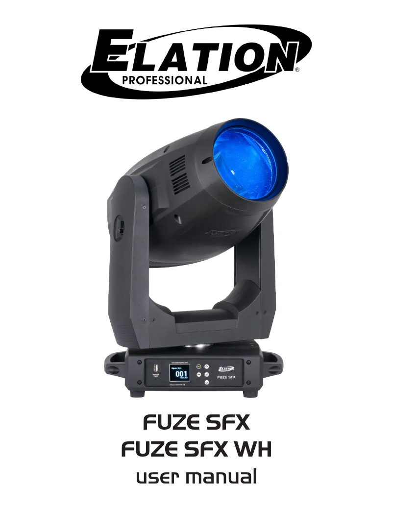 Page 1 de la notice Manuel utilisateur Elation Fuze SFX WH