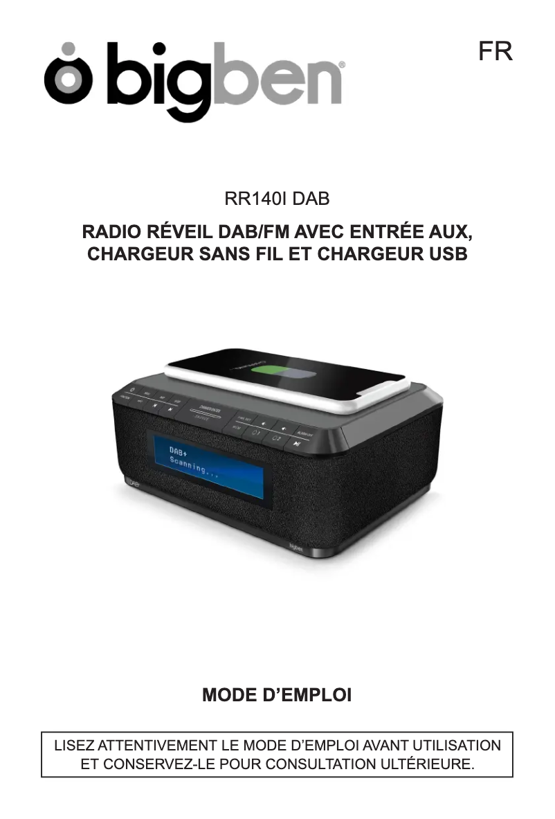 Imagen de la primera página del manual del dispositivo RR140I DAB