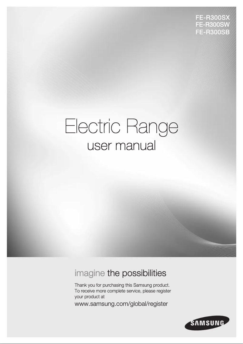 Page n°1 - Manuel d'utilisation et d'entretien Samsung FE-R300SB