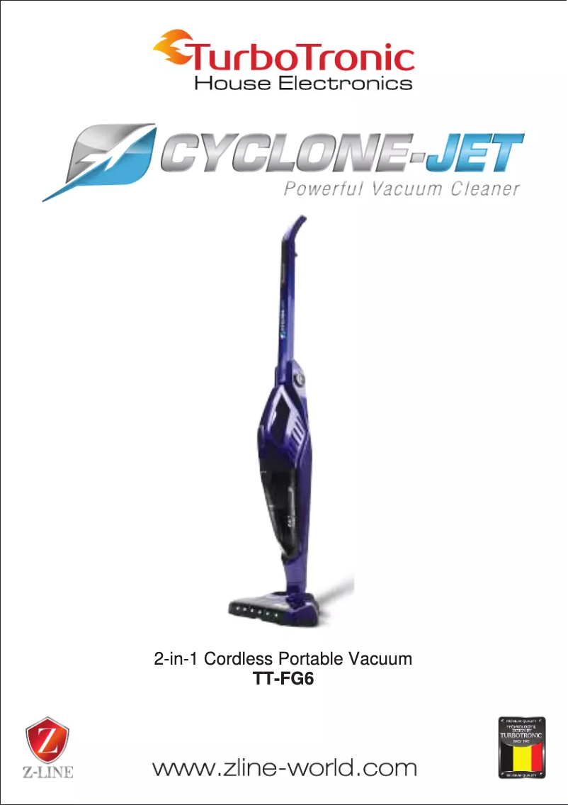 Page n°1 - Manuel utilisateur TurboTronic Cyclone-Jet TT-FG6