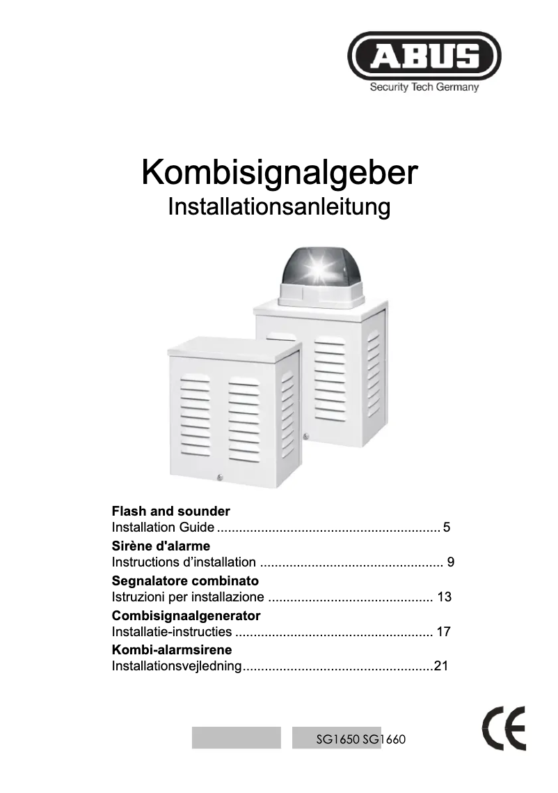 Image de la première page du manuel de l'appareil SG1650