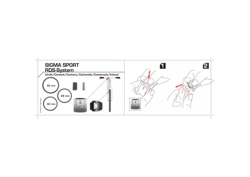 Page 1 de la notice Manuel utilisateur Sigma RDS System