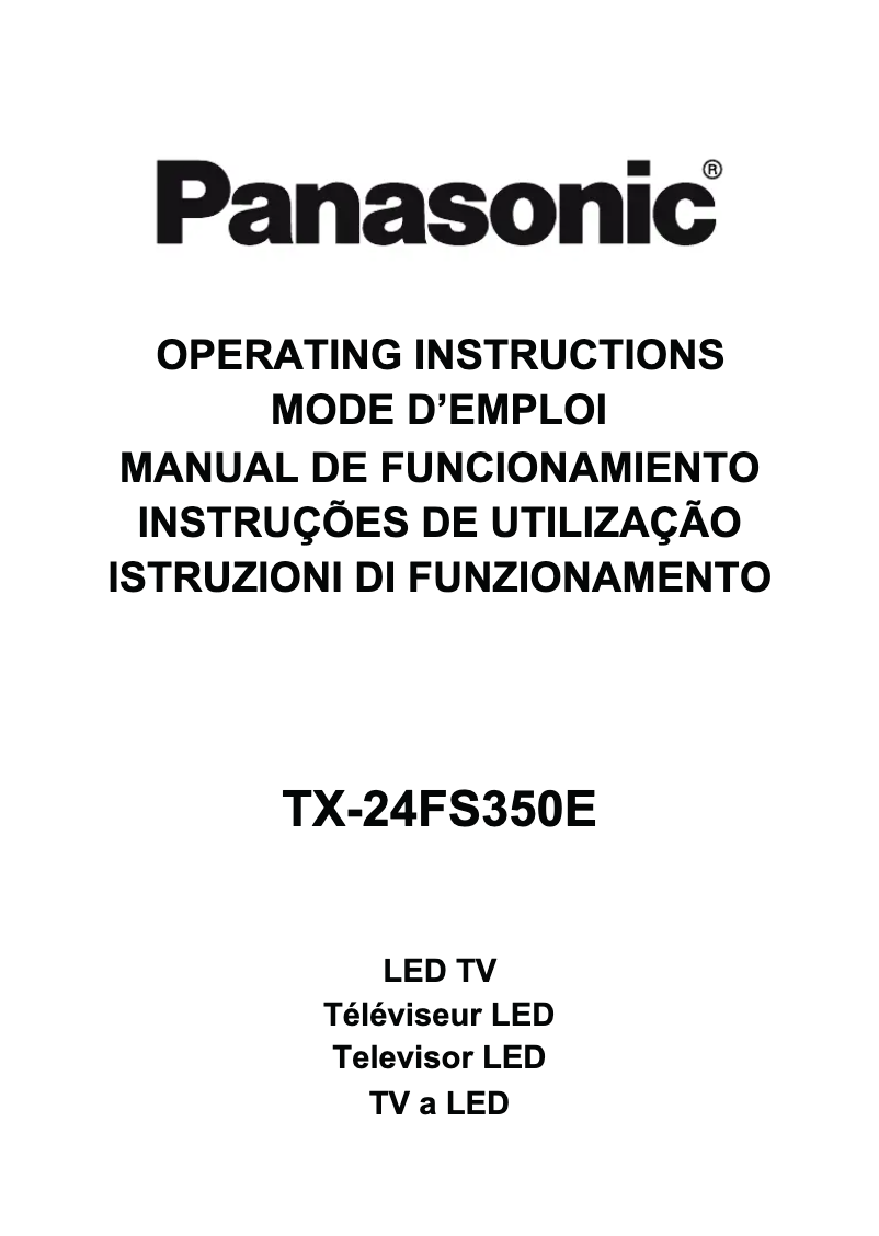 Page 1 de la notice Manuel utilisateur Panasonic Viera TX-24FS350E