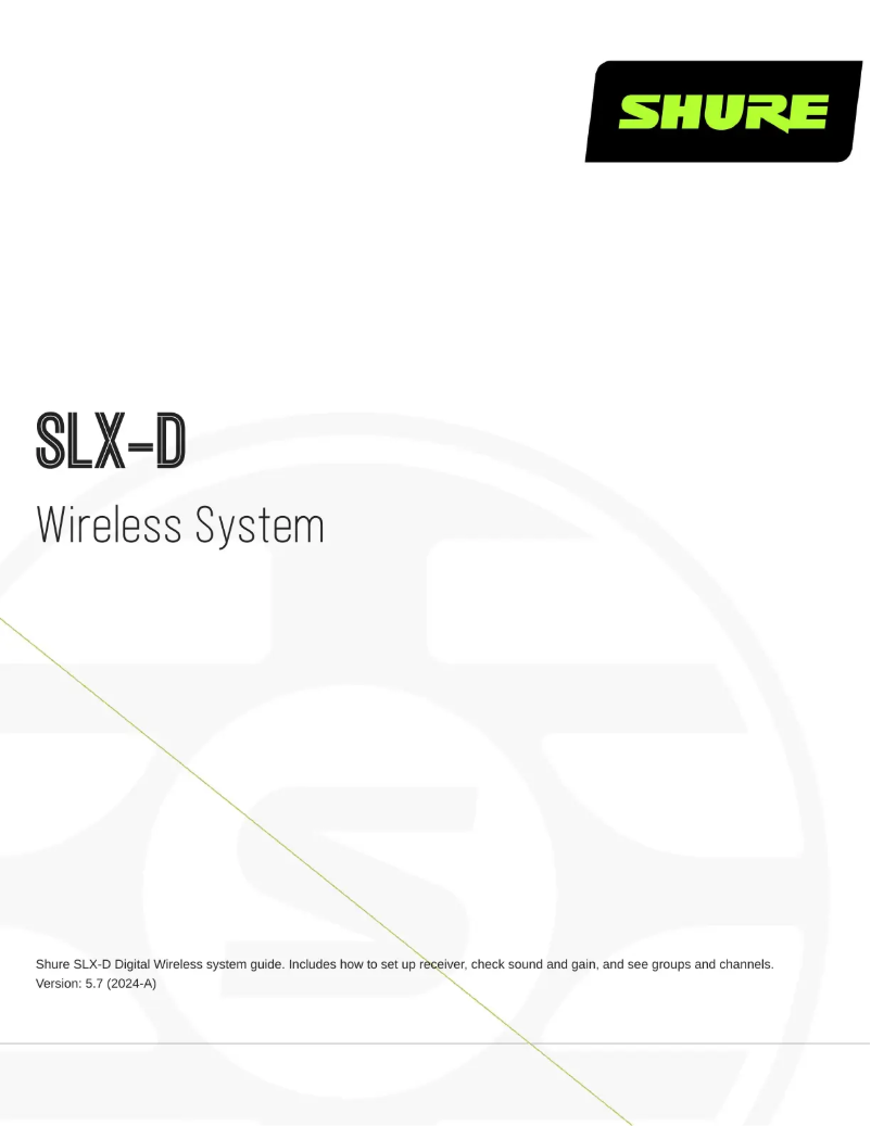 Image de la première page du manuel de l'appareil SLXD4D