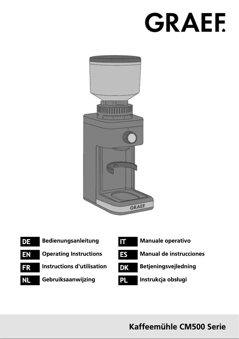Page n°1 - Manuel utilisateur Graef CM 501