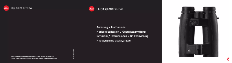 Image de la première page du manuel de l'appareil GEOVID 42 HD-B