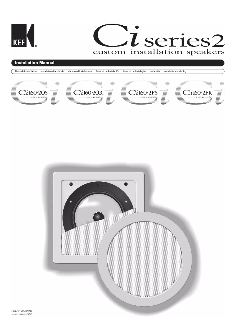 Página 1 del manual Manual de usuario KEF Ci160.2FS