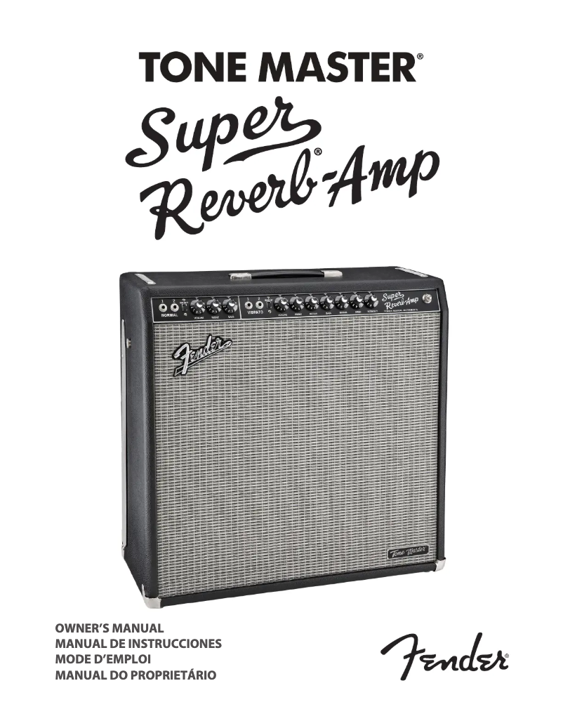 Page n°1 - Manuel utilisateur Fender Tone Master Super Reverb
