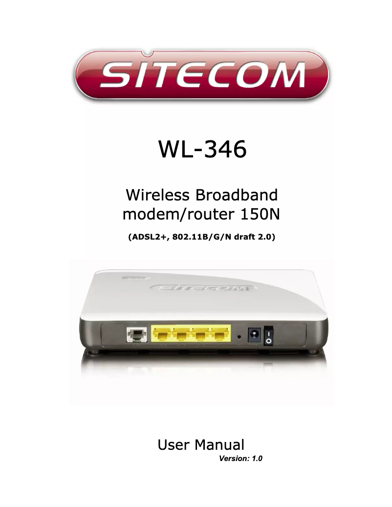 Page n°1 - Manuel utilisateur Sitecom WL-583