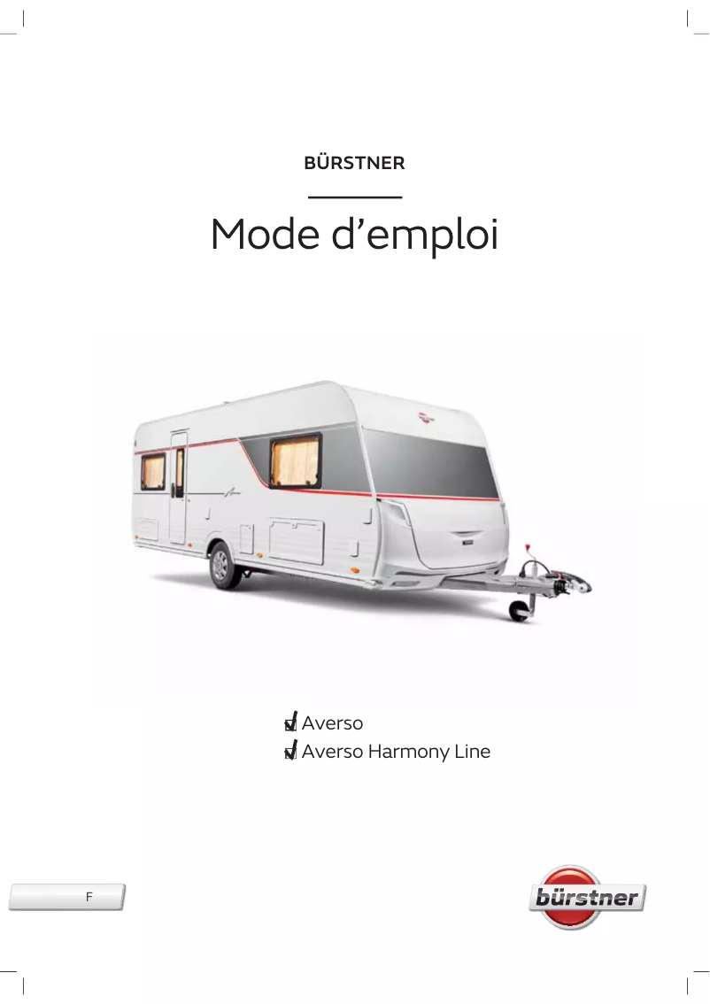 Page 1 de la notice Manuel utilisateur Bürstner Averso (2022)