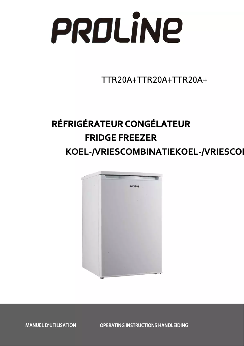 Page n°1 - Manuel utilisateur Proline TTR20A+