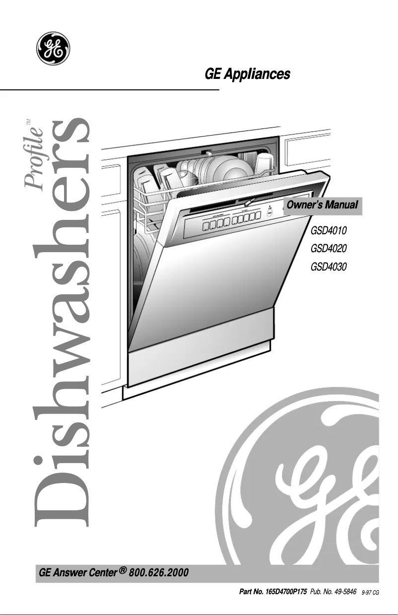 Page 1 de la notice Manuel d'utilisation et d'entretien GE Profile GSD4030ZWW