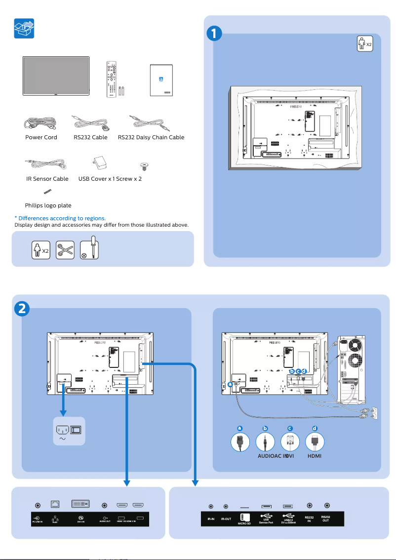Page n°1 - Guide de démarrage rapide Philips 32BDL3550Q