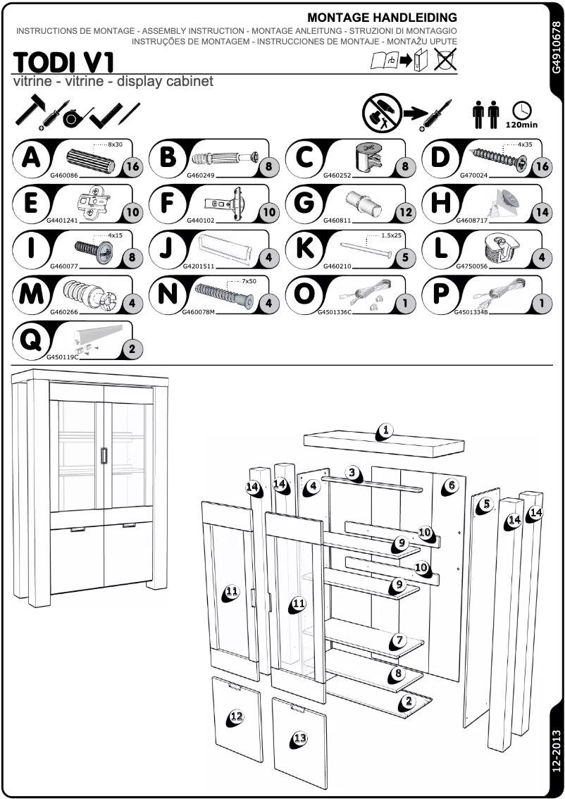 Page 1 de la notice Manuel utilisateur Profijt Meubel Tilango