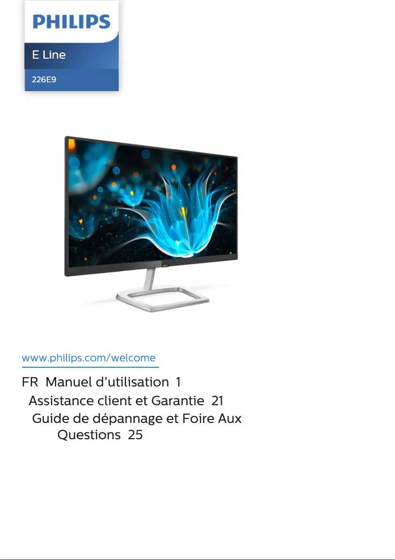 First page image of the manual for 226E9QHAB