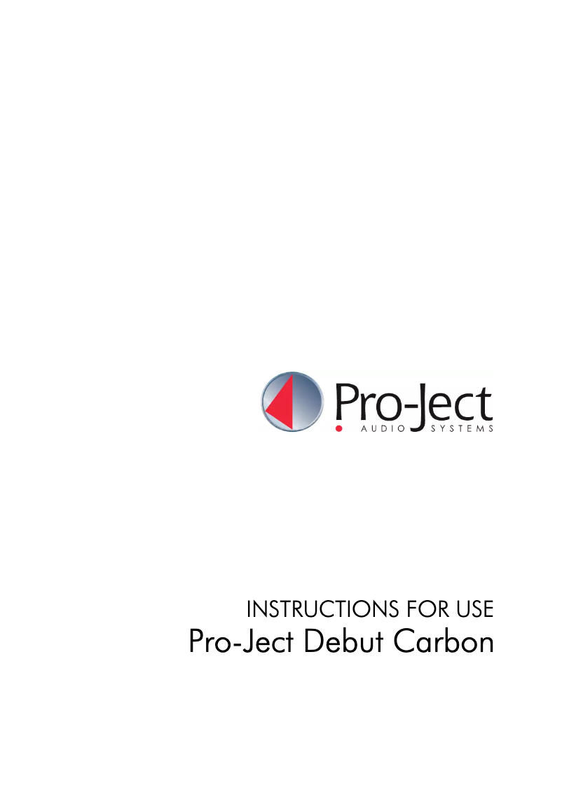 Image de la première page du manuel de l'appareil Debut Carbon 2M