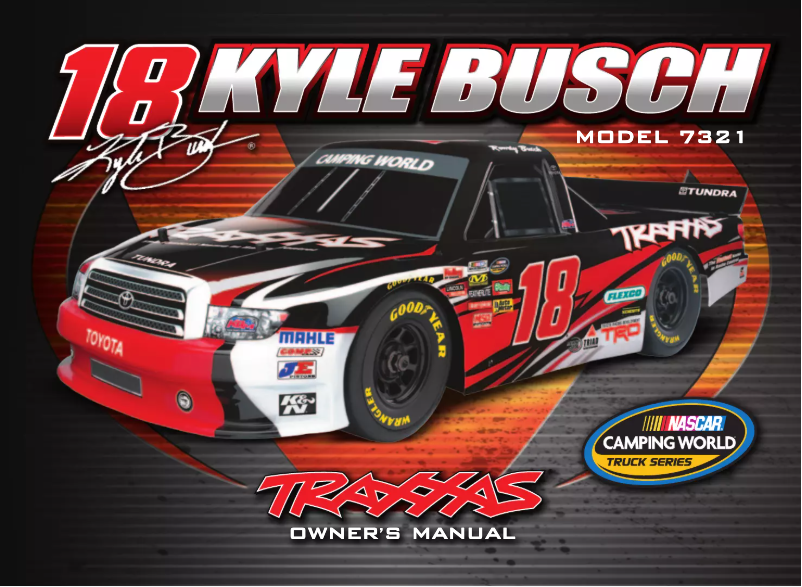 Page n°1 - Manuel utilisateur Traxxas Kyle Busch Race Replica