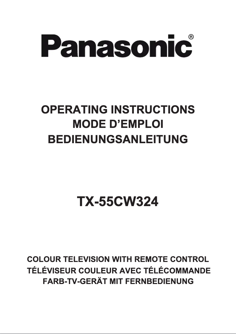 Page 1 de la notice Manuel utilisateur Panasonic Viera TX-55CW324