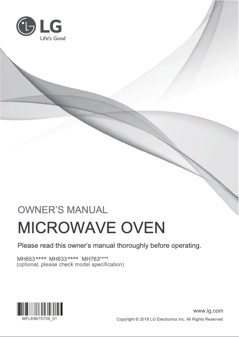 Page 1 de la notice Manuel utilisateur LG MH7636GIS