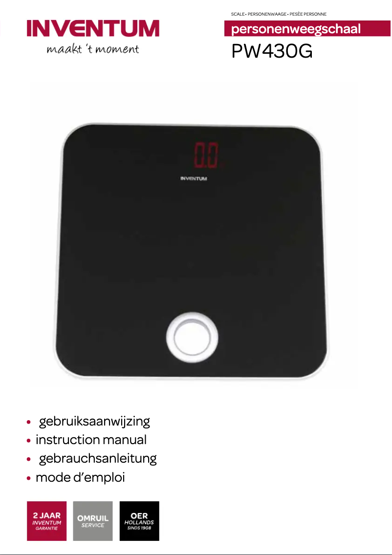 Image de la première page du manuel de l'appareil PW430G