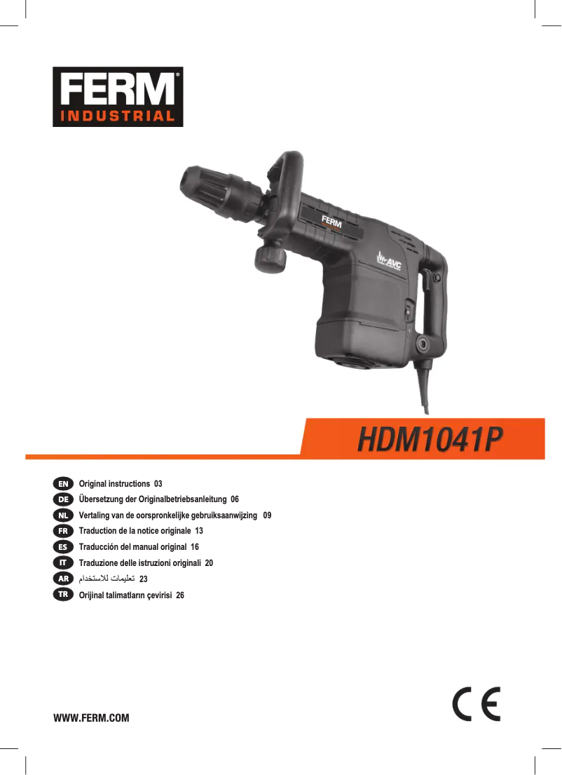 Page 1 de la notice Manuel utilisateur Ferm HDM1041P