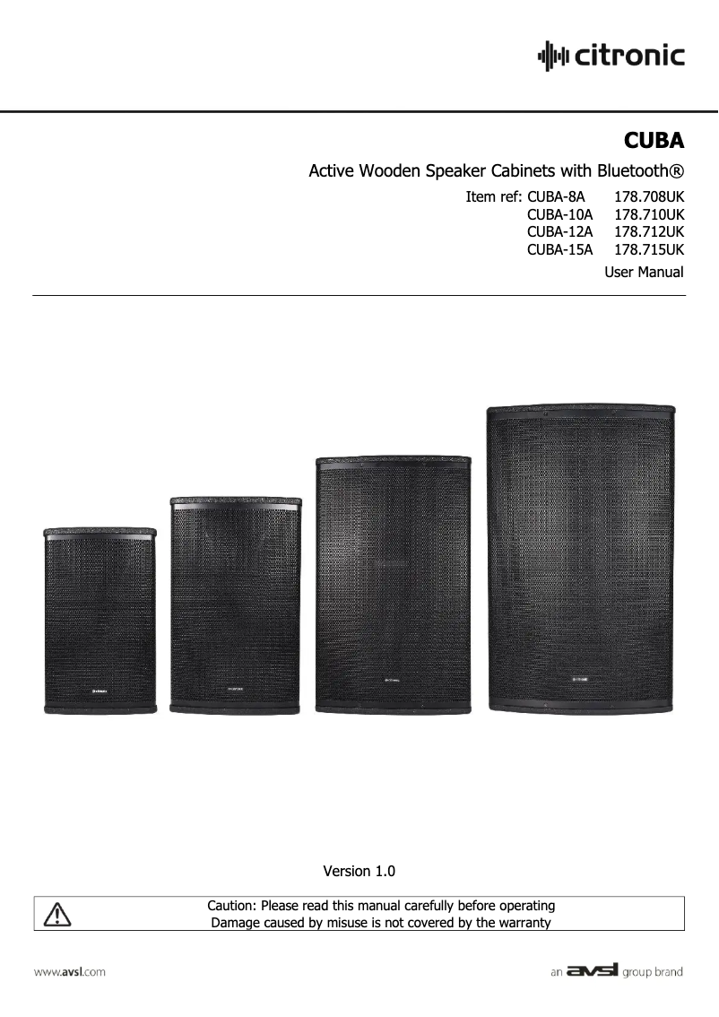 Page 1 de la notice Manuel utilisateur Citronic CM-4508B