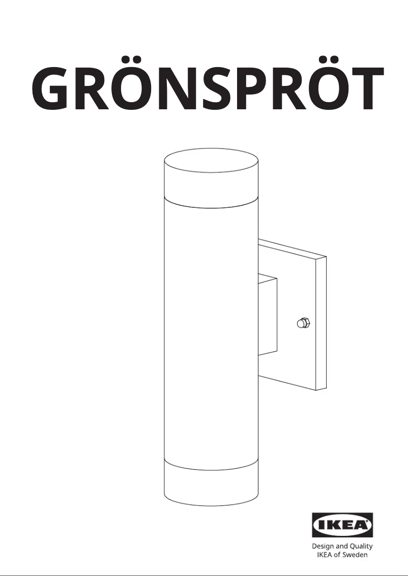 Page 1 de la notice Manuel utilisateur Ikea GRÖNSPRÖT 405.562.00