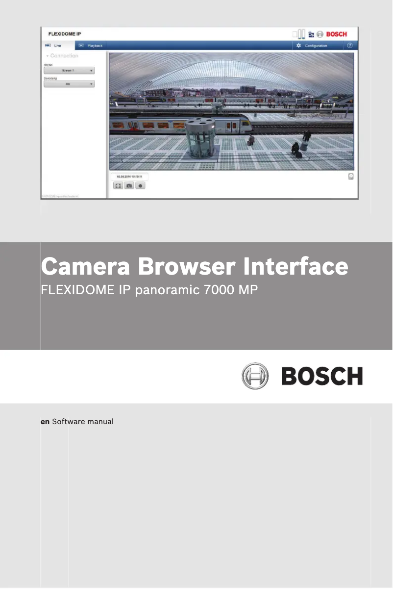 Page n°1 - Manuel utilisateur Bosch FlexiDome IP 7000